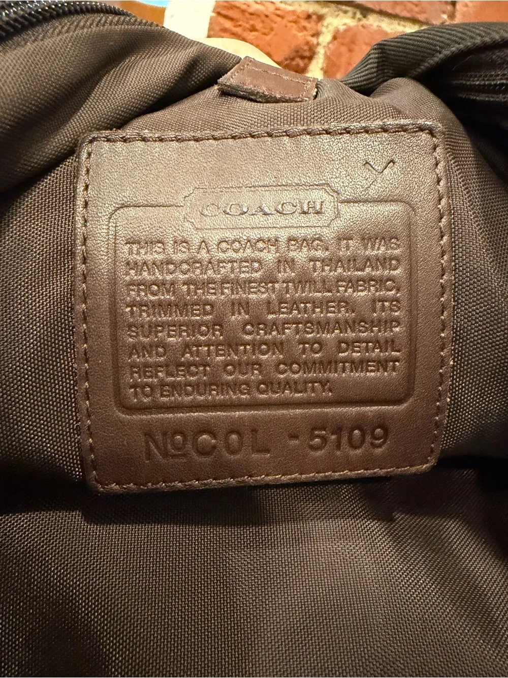 Vintage Coach 5109 Nylon Leather Messenger Bag Brown Crossbody Laptop Courier